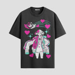 Playera urbana de anime y gaming ExtraLife MX, corte Standard Fit unisex ligero y transpirable en color Deep Black y Pure White, ropa de uso diario para gym y casual.