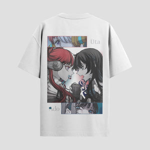 Playera urbana de anime y gaming ExtraLife MX, corte Standard Fit unisex ligero y transpirable en color Deep Black y Pure White, ropa de uso diario para gym y casual.