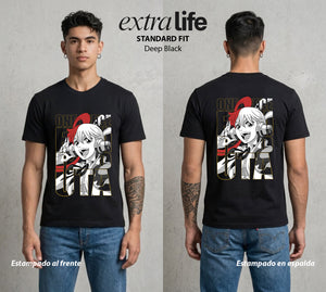 Mar de los Piratas | La Cantante del Mar #03364 - Playera Classic Premium | Deep Black - Foto en modelo