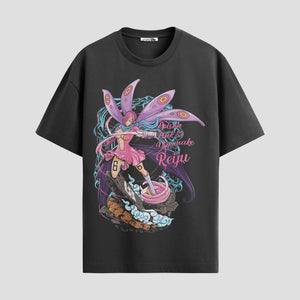 Playera urbana de anime y gaming ExtraLife MX, corte Standard Fit unisex ligero y transpirable en color Deep Black y Pure White, ropa de uso diario para gym y casual.