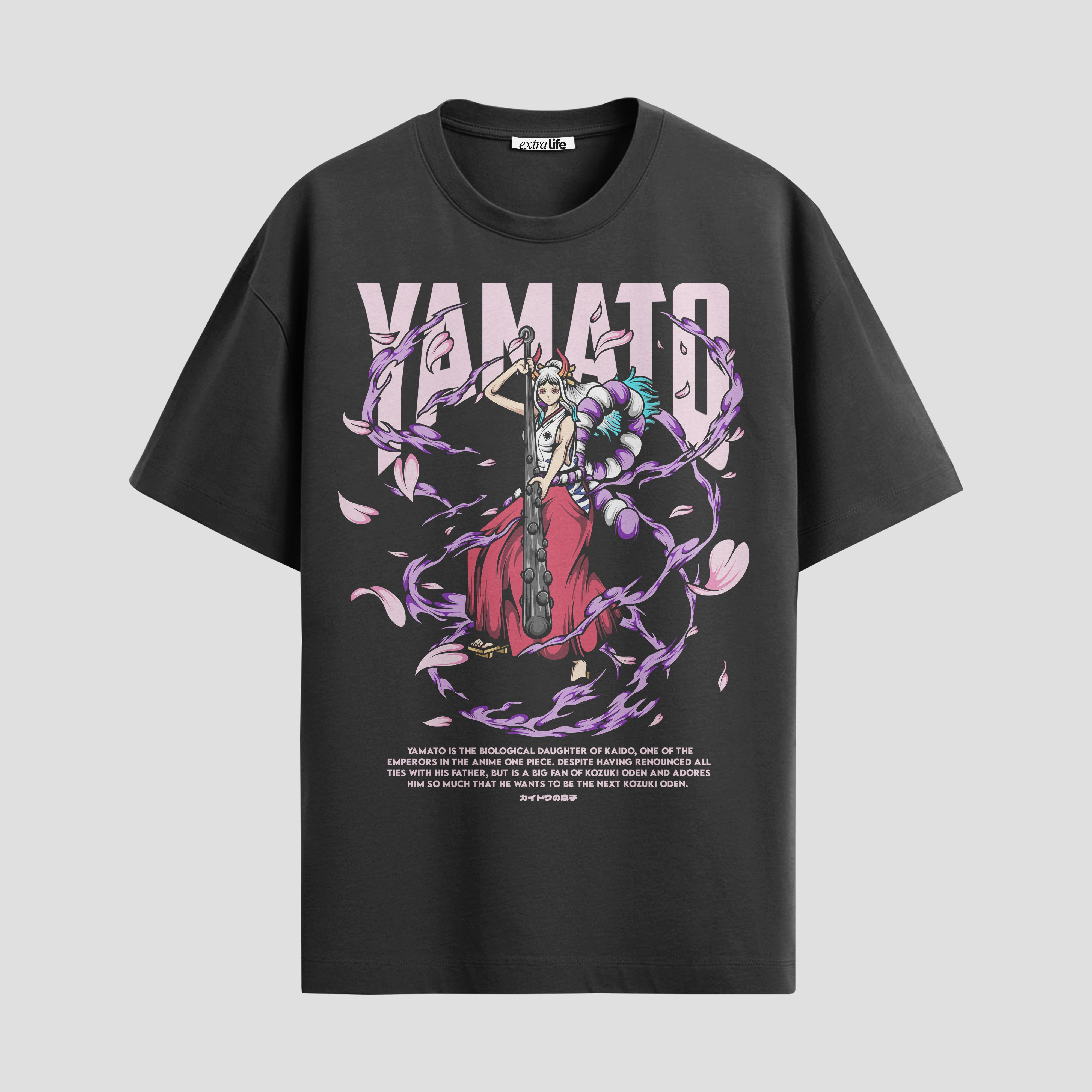 Playera urbana de anime y gaming ExtraLife MX, corte Standard Fit unisex ligero y transpirable en color Deep Black y Pure White, ropa de uso diario para gym y casual.