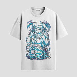 Playera urbana de anime y gaming ExtraLife MX, corte Standard Fit unisex ligero y transpirable en color Deep Black y Pure White, ropa de uso diario para gym y casual.
