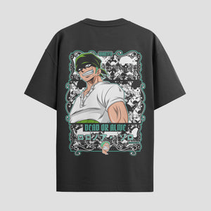 Playera urbana de anime y gaming ExtraLife MX, corte Standard Fit unisex ligero y transpirable en color Deep Black y Pure White, ropa de uso diario para gym y casual.
