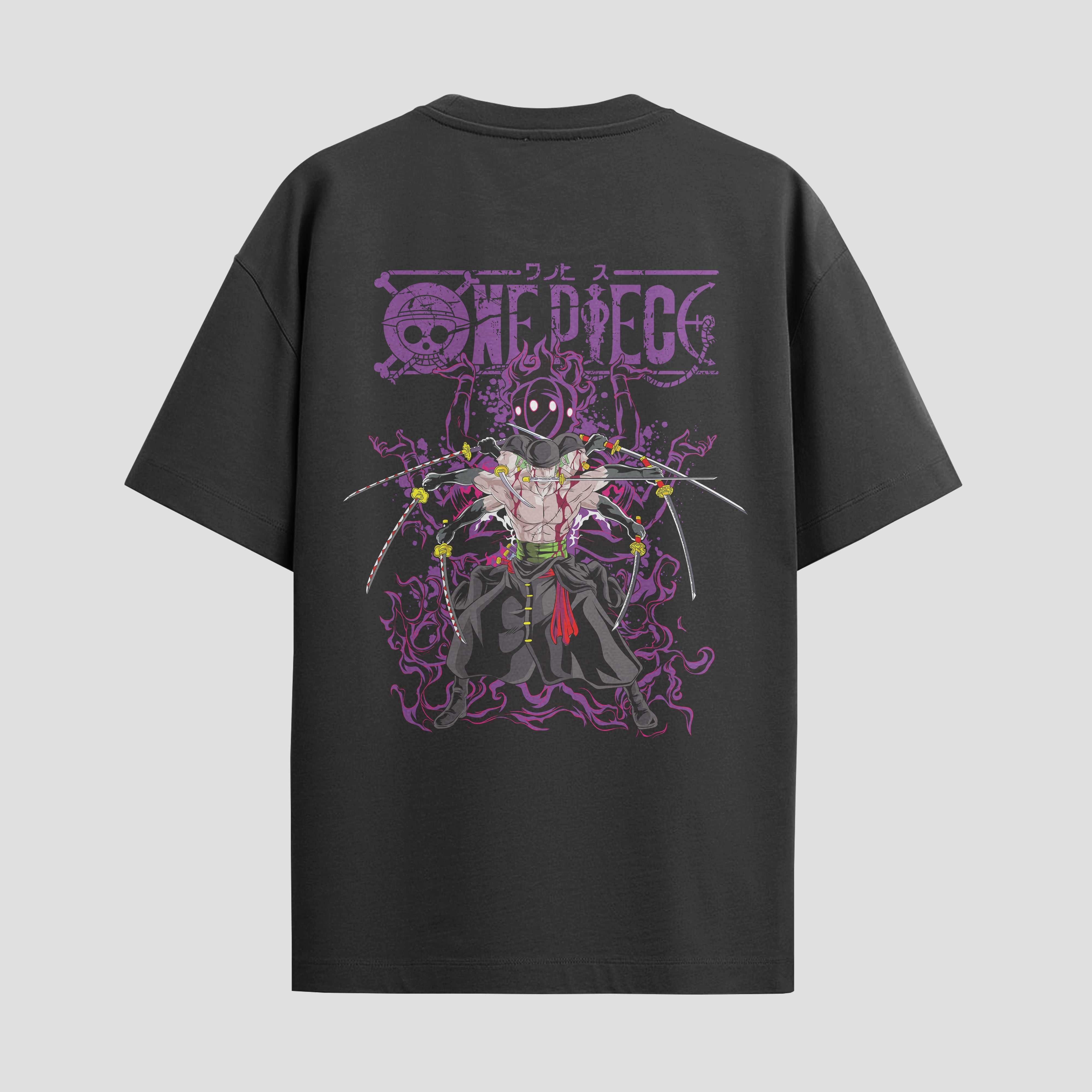 Playera urbana de anime y gaming ExtraLife MX, corte Standard Fit unisex ligero y transpirable en color Deep Black y Pure White, ropa de uso diario para gym y casual.