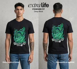 Mar de los Piratas | El Primer Espada #03384 - Playera Classic Premium | Deep Black - Foto en modelo