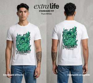Mar de los Piratas | El Primer Espada #03384 - Playera Standard Fit | Pure White - Foto en modelo