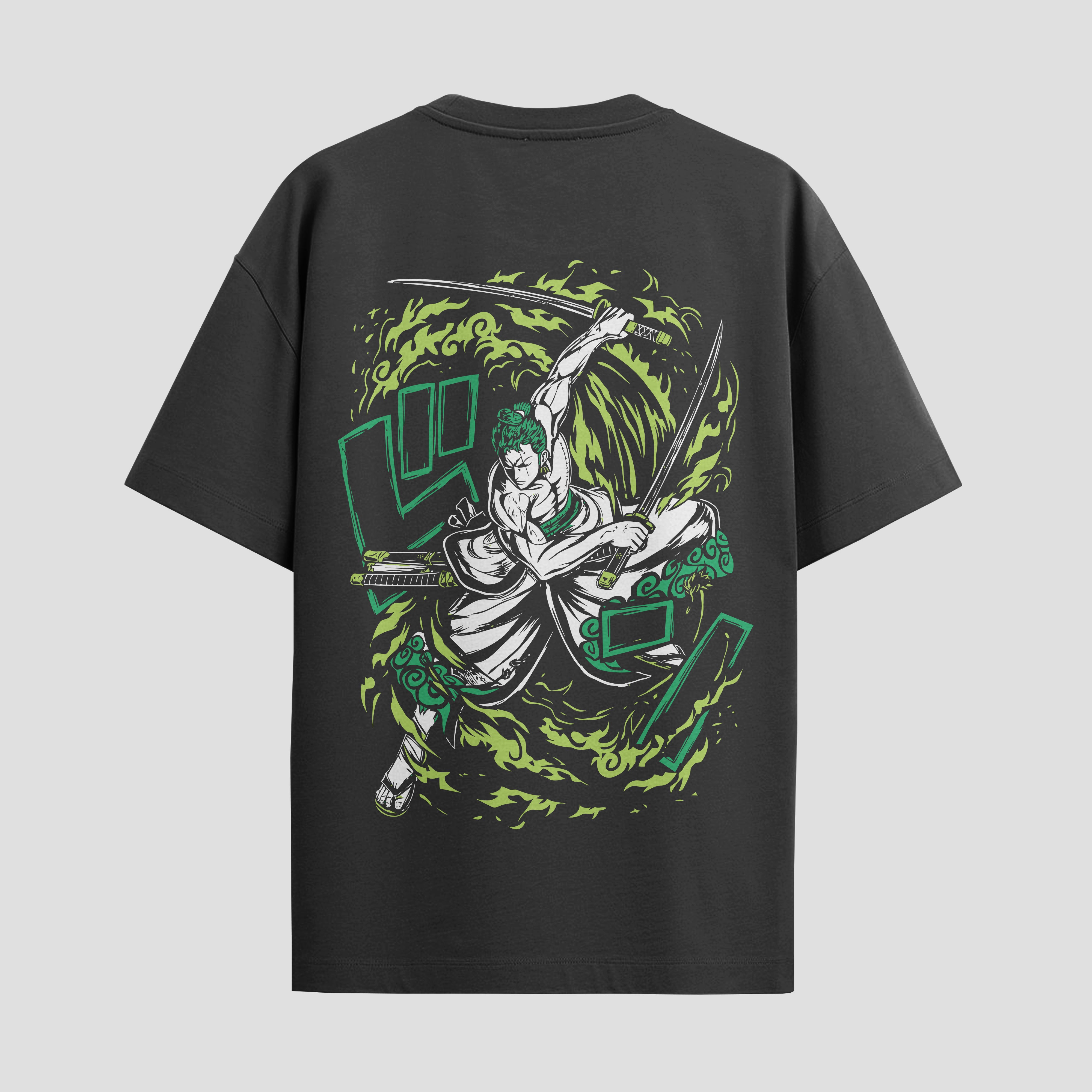 Playera urbana de anime y gaming ExtraLife MX, corte Standard Fit unisex ligero y transpirable en color Deep Black y Pure White, ropa de uso diario para gym y casual.