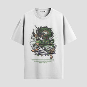 Playera urbana de anime y gaming ExtraLife MX, corte Standard Fit unisex ligero y transpirable en color Deep Black y Pure White, ropa de uso diario para gym y casual.