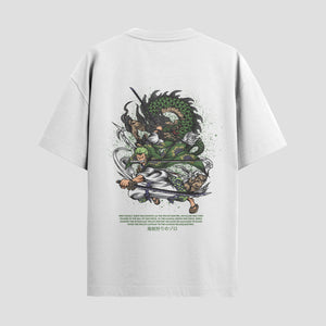 Playera urbana de anime y gaming ExtraLife MX, corte Standard Fit unisex ligero y transpirable en color Deep Black y Pure White, ropa de uso diario para gym y casual.