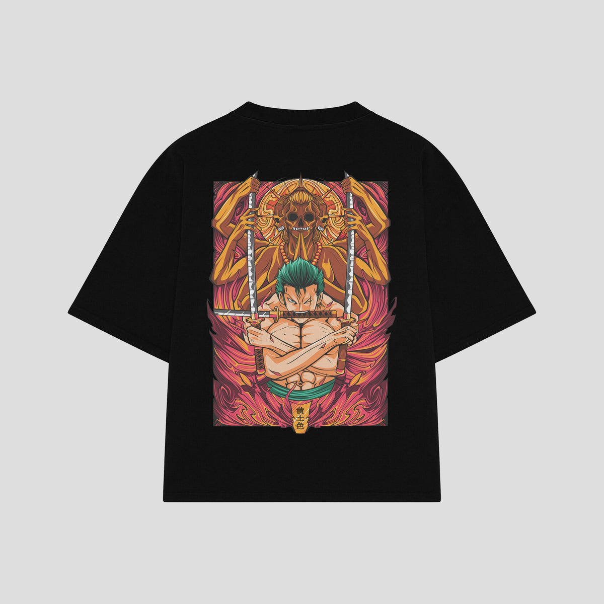 Playera streetwear premium de anime y gaming ExtraLife MX, corte oversized drop shoulder ligero y fresco en color Deep Black y Off-White, moda urbana mexicana de culto.