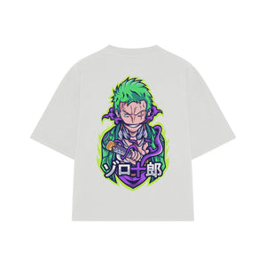 Playera streetwear premium de anime y gaming ExtraLife MX, corte oversized drop shoulder ligero y fresco en color Deep Black y Off-White, moda urbana mexicana de culto.