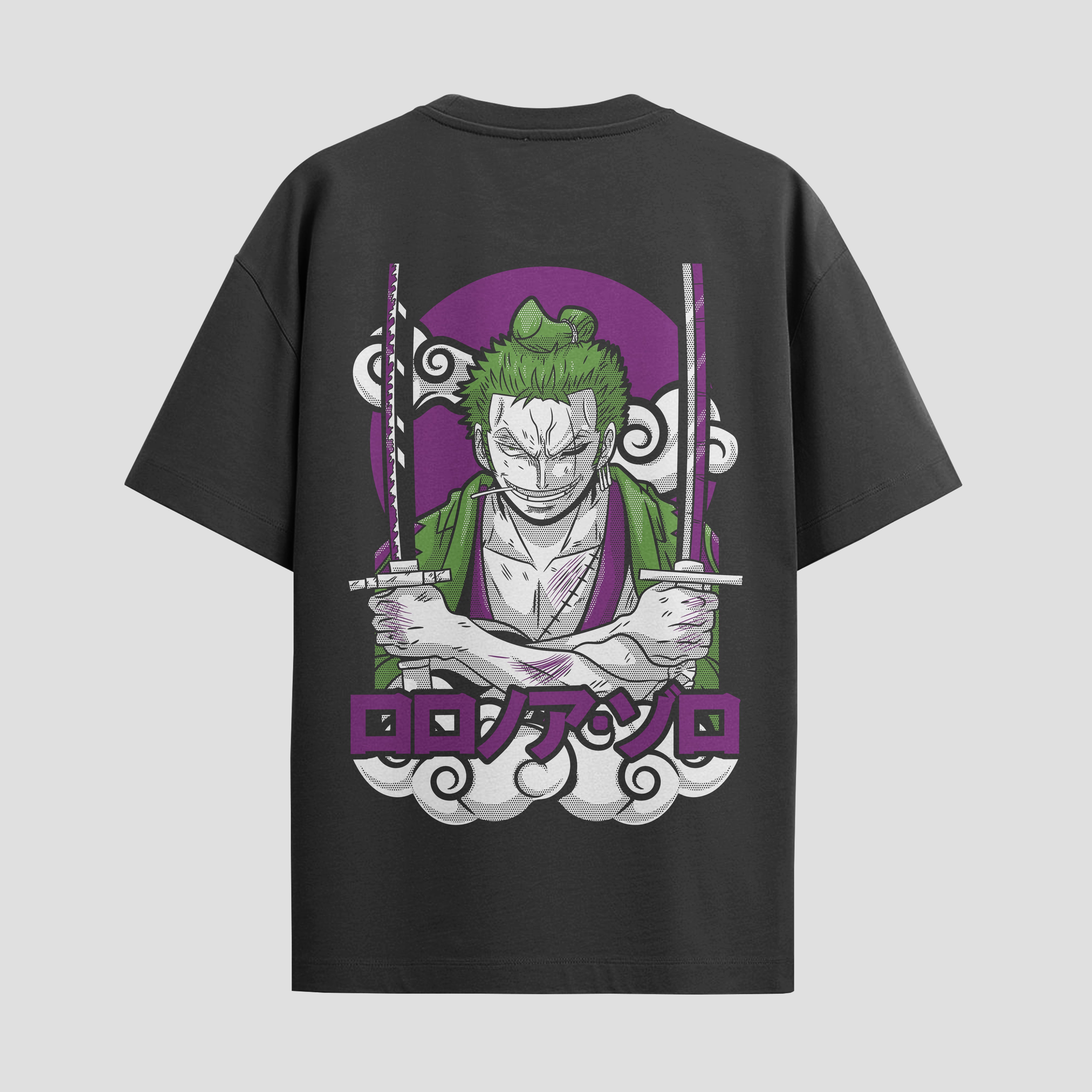 Playera urbana de anime y gaming ExtraLife MX, corte Standard Fit unisex ligero y transpirable en color Deep Black y Pure White, ropa de uso diario para gym y casual.