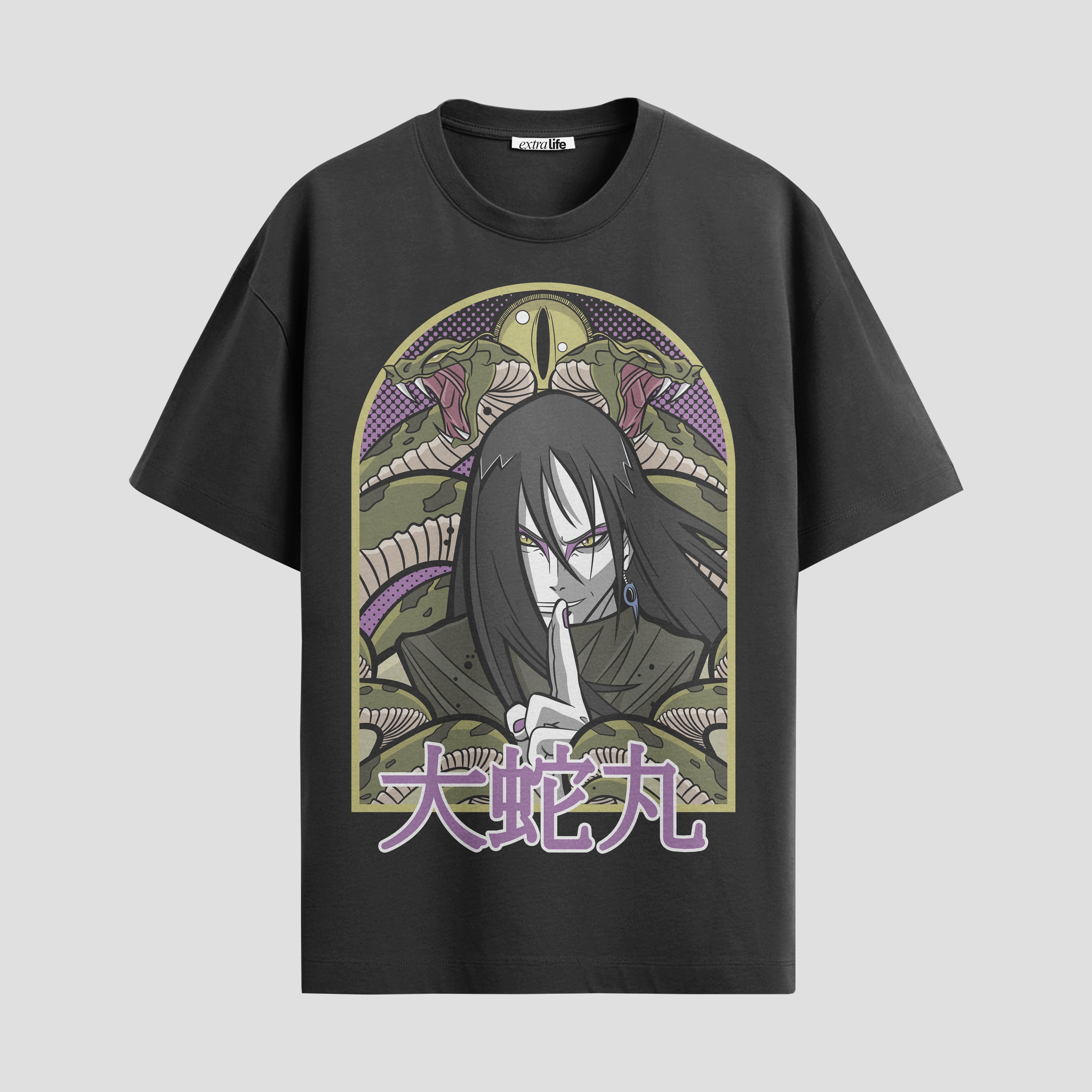 Playera urbana de anime y gaming ExtraLife MX, corte Standard Fit unisex ligero y transpirable en color Deep Black y Pure White, ropa de uso diario para gym y casual.