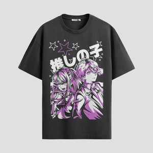 Playera urbana de anime y gaming ExtraLife MX, corte Standard Fit unisex ligero y transpirable en color Deep Black y Pure White, ropa de uso diario para gym y casual.