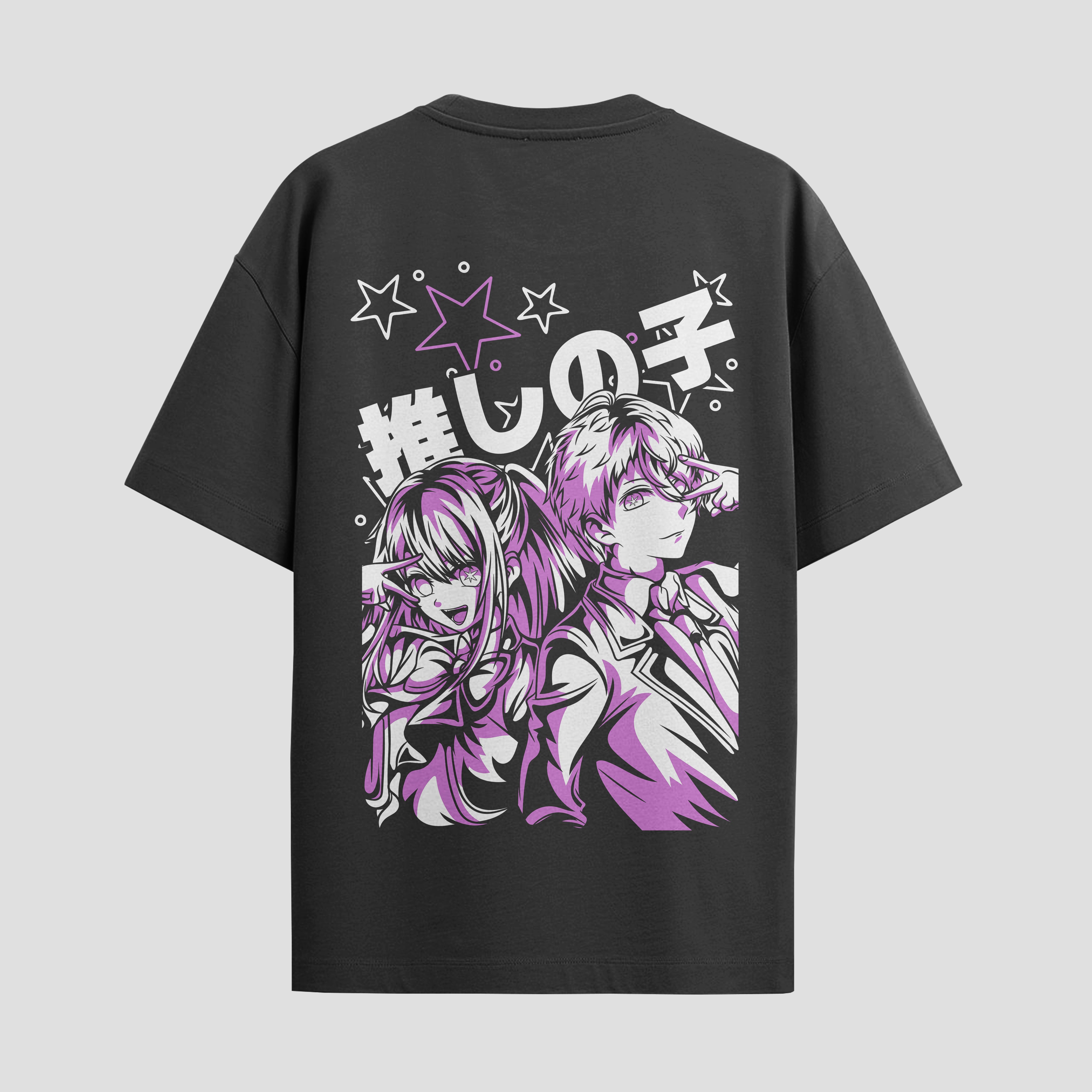 Playera urbana de anime y gaming ExtraLife MX, corte Standard Fit unisex ligero y transpirable en color Deep Black y Pure White, ropa de uso diario para gym y casual.