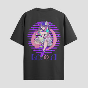 Playera urbana de anime y gaming ExtraLife MX, corte Standard Fit unisex ligero y transpirable en color Deep Black y Pure White, ropa de uso diario para gym y casual.