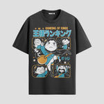 Playera urbana de anime y gaming ExtraLife MX, corte Standard Fit unisex ligero y transpirable en color Deep Black y Pure White, ropa de uso diario para gym y casual.