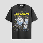 Playera urbana de anime y gaming ExtraLife MX, corte Standard Fit unisex ligero y transpirable en color Deep Black y Pure White, ropa de uso diario para gym y casual.
