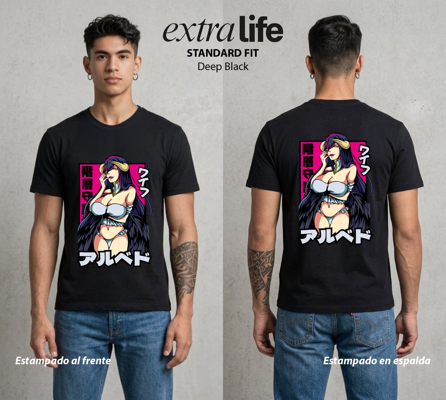 El Senor de las Mazmorras | La Guardian del Lord #03440 - Playera Standard Fit | Deep Black - Foto en modelo
