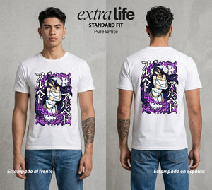 El Senor de las Mazmorras | La Devotion del Oscuro #03443 - Playera Standard Fit | Pure White - Foto en modelo