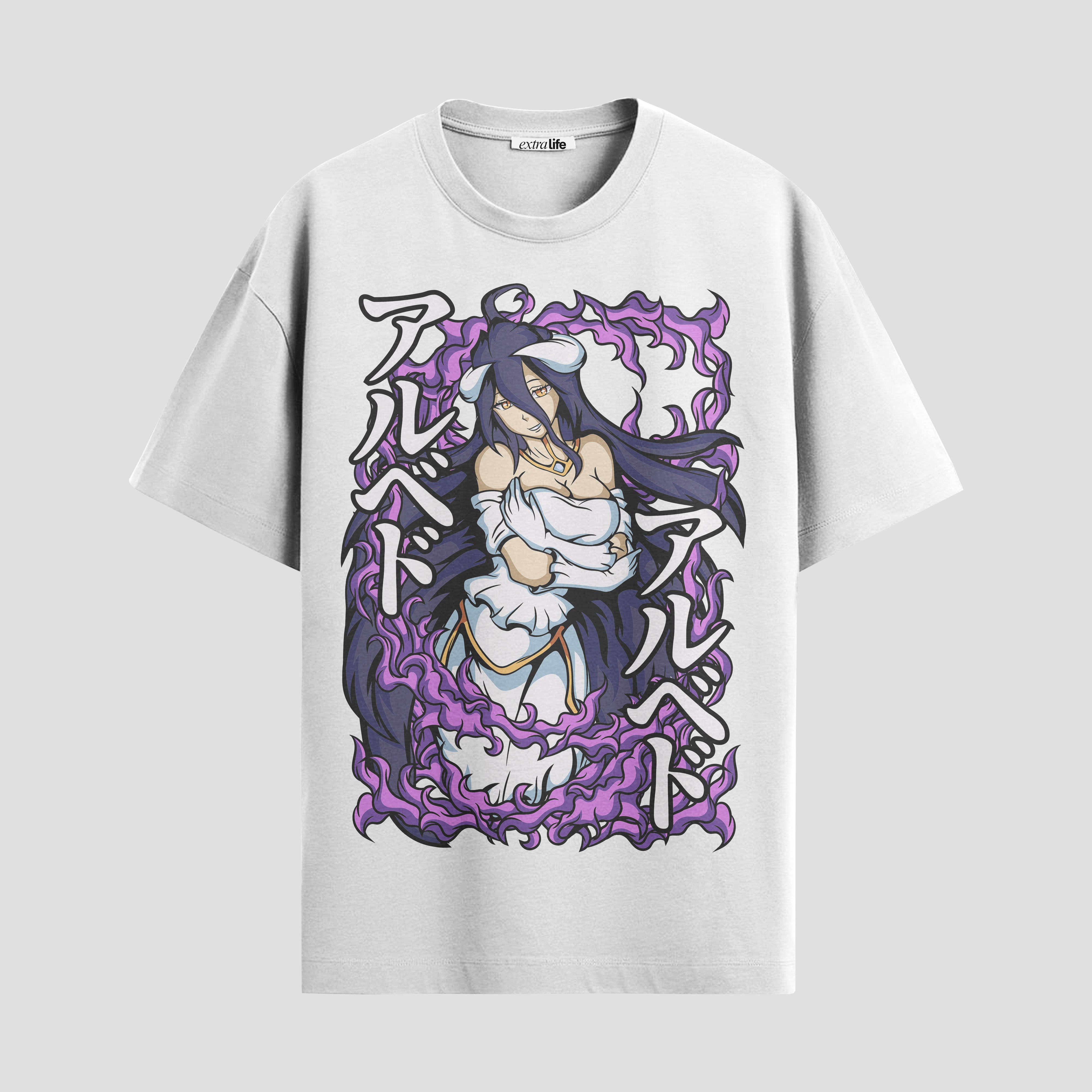 Playera urbana de anime y gaming ExtraLife MX, corte Standard Fit unisex ligero y transpirable en color Deep Black y Pure White, ropa de uso diario para gym y casual.