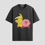 Playera urbana de anime y gaming ExtraLife MX, corte Standard Fit unisex ligero y transpirable en color Deep Black y Pure White, ropa de uso diario para gym y casual.