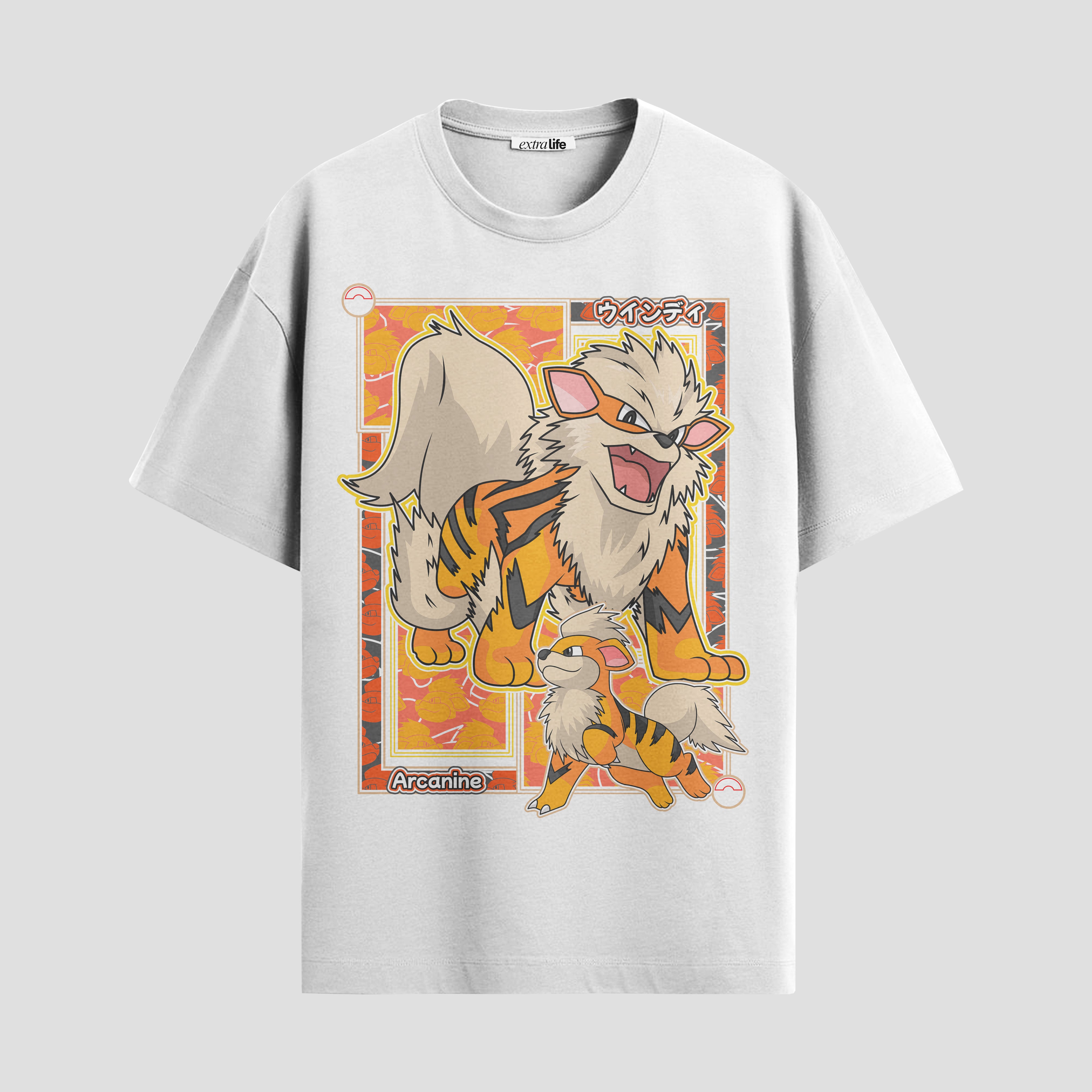 Playera urbana de anime y gaming ExtraLife MX, corte Standard Fit unisex ligero y transpirable en color Deep Black y Pure White, ropa de uso diario para gym y casual.