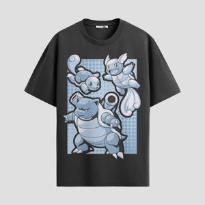 Playera urbana de anime y gaming ExtraLife MX, corte Standard Fit unisex ligero y transpirable en color Deep Black y Pure White, ropa de uso diario para gym y casual.