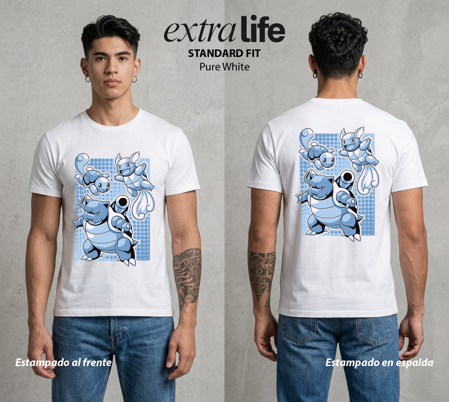 El Mundo Entrenador | Del Agua al Canon Evolucion #03460 - Playera Standard Fit | Pure White - Foto en modelo