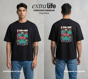 El Mundo Entrenador | De Bulba a Venusaur Evolucion #03463 - Playera Oversized Premium | Deep Black - Foto en modelo
