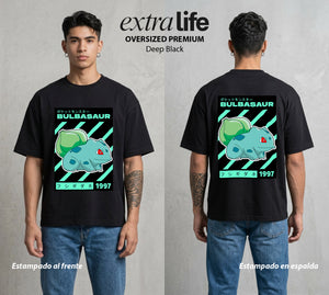 El Mundo Entrenador | La Semilla del Bien #03466 - Playera Oversized Premium | Deep Black - Foto en modelo
