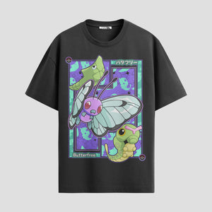 Playera urbana de anime y gaming ExtraLife MX, corte Standard Fit unisex ligero y transpirable en color Deep Black y Pure White, ropa de uso diario para gym y casual.