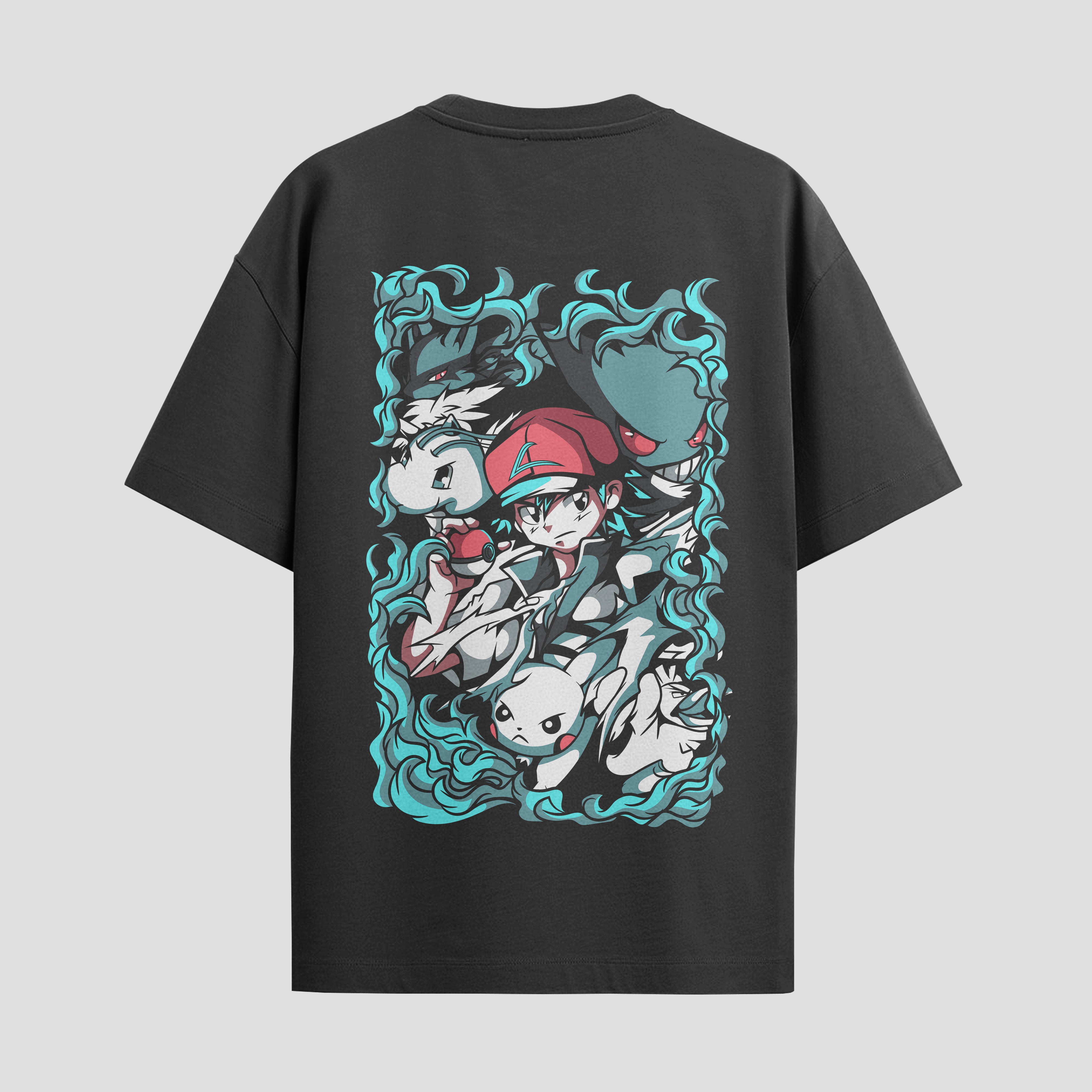 Playera urbana de anime y gaming ExtraLife MX, corte Standard Fit unisex ligero y transpirable en color Deep Black y Pure White, ropa de uso diario para gym y casual.