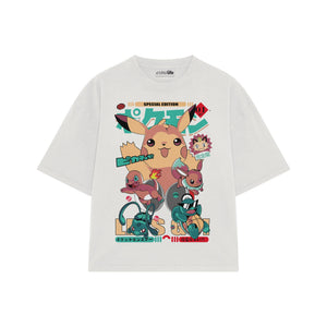 Playera streetwear premium de anime y gaming ExtraLife MX, corte oversized drop shoulder ligero y fresco en color Deep Black y Off-White, moda urbana mexicana de culto.