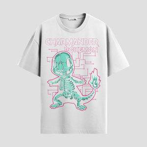 Playera urbana de anime y gaming ExtraLife MX, corte Standard Fit unisex ligero y transpirable en color Deep Black y Pure White, ropa de uso diario para gym y casual.