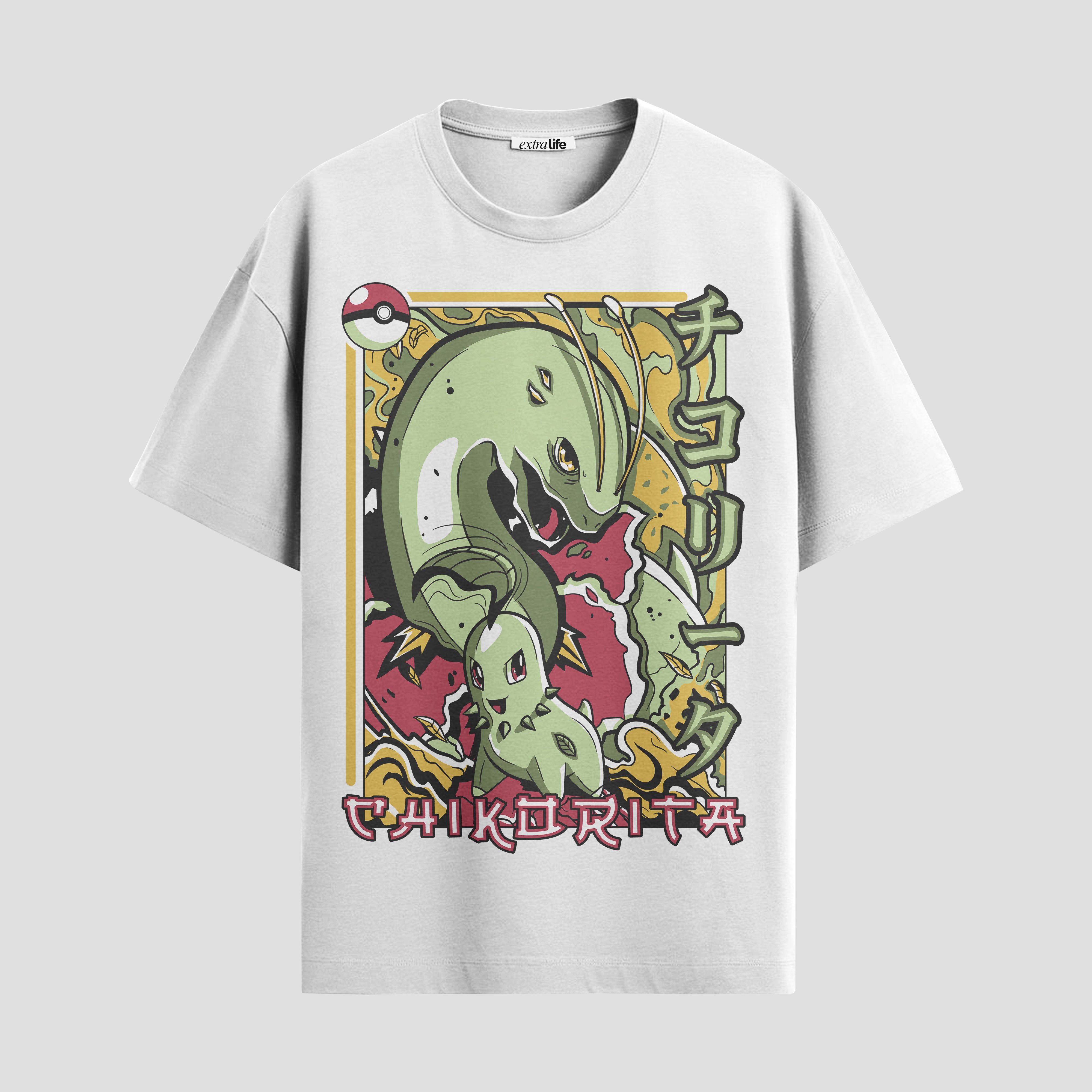 Playera urbana de anime y gaming ExtraLife MX, corte Standard Fit unisex ligero y transpirable en color Deep Black y Pure White, ropa de uso diario para gym y casual.