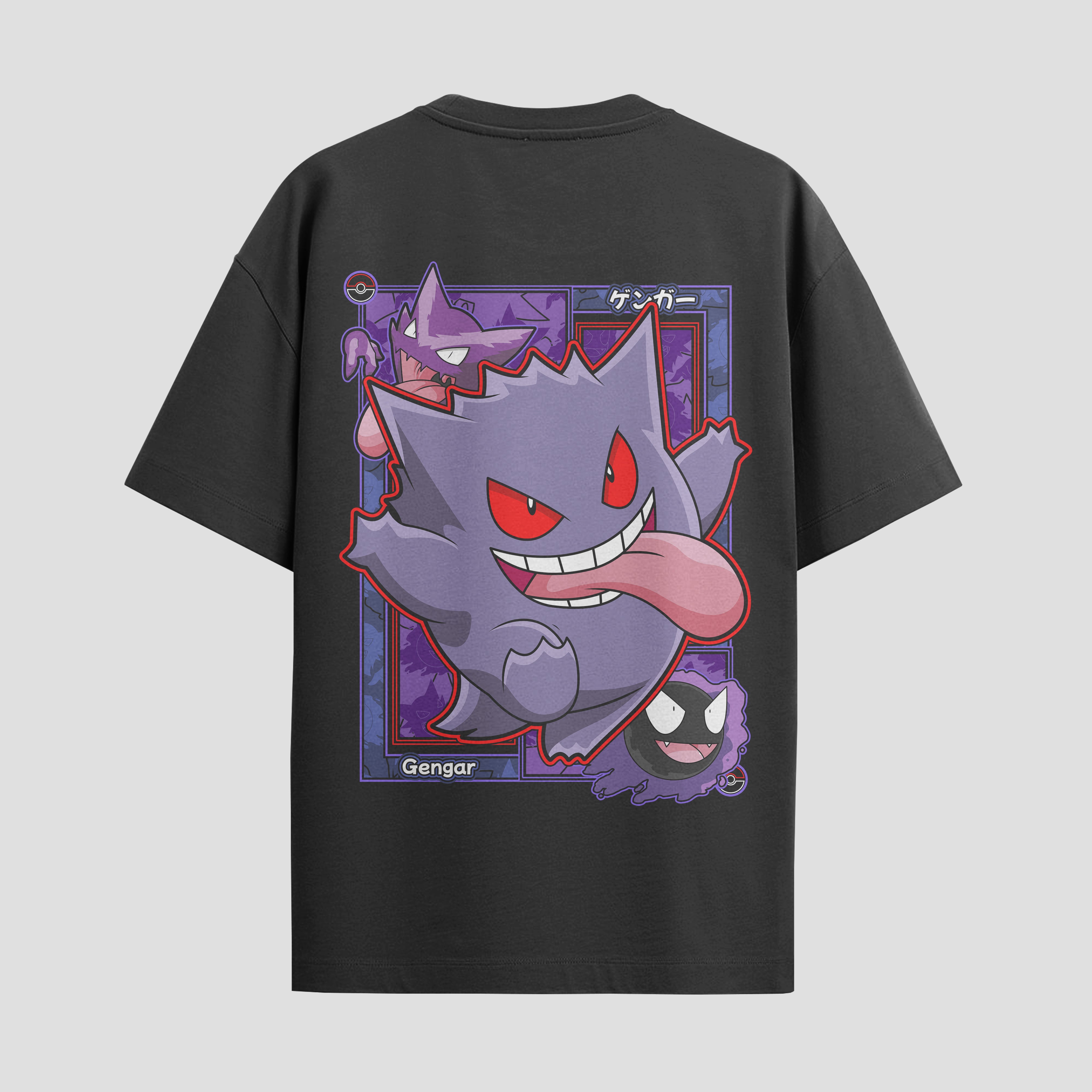 Playera urbana de anime y gaming ExtraLife MX, corte Standard Fit unisex ligero y transpirable en color Deep Black y Pure White, ropa de uso diario para gym y casual.