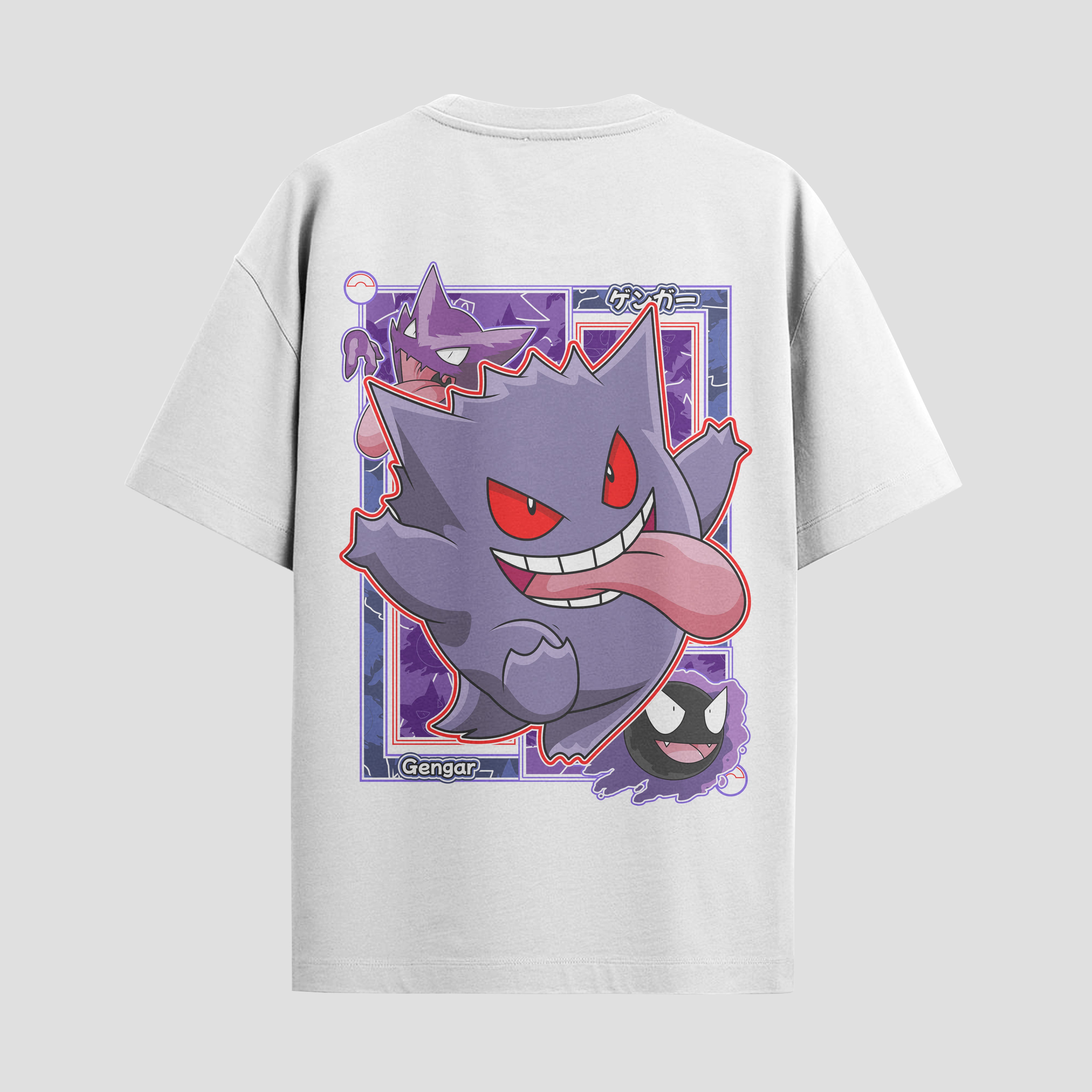 Playera urbana de anime y gaming ExtraLife MX, corte Standard Fit unisex ligero y transpirable en color Deep Black y Pure White, ropa de uso diario para gym y casual.