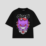 Playera streetwear premium de anime y gaming ExtraLife MX, corte oversized drop shoulder ligero y fresco en color Deep Black y Off-White, moda urbana mexicana de culto.