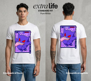 El Mundo Entrenador | La Carcajada del Miedo #03499 - Playera Standard Fit | Pure White - Foto en modelo
