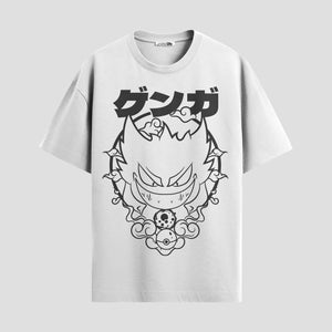 Playera urbana de anime y gaming ExtraLife MX, corte Standard Fit unisex ligero y transpirable en color Deep Black y Pure White, ropa de uso diario para gym y casual.