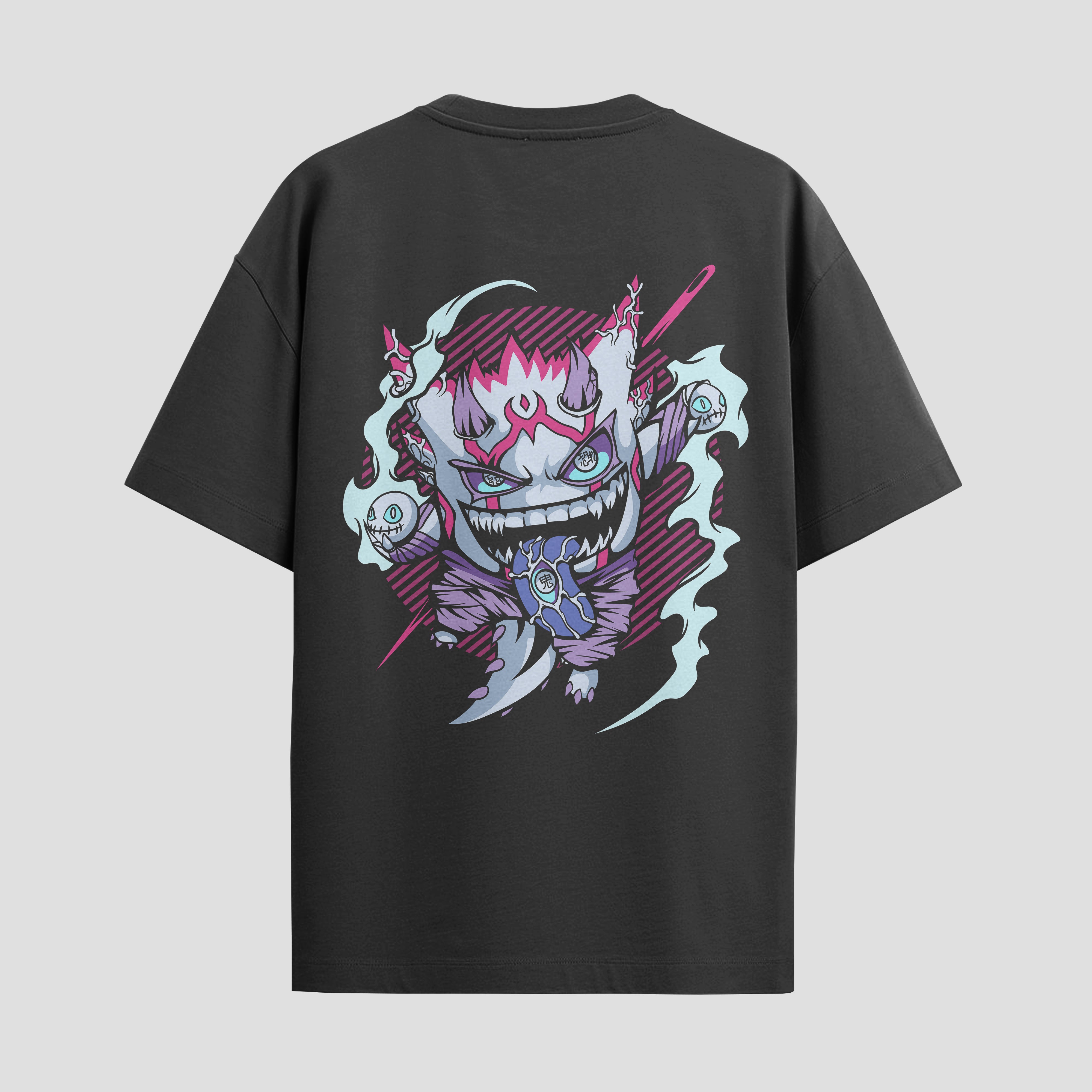 Playera urbana de anime y gaming ExtraLife MX, corte Standard Fit unisex ligero y transpirable en color Deep Black y Pure White, ropa de uso diario para gym y casual.