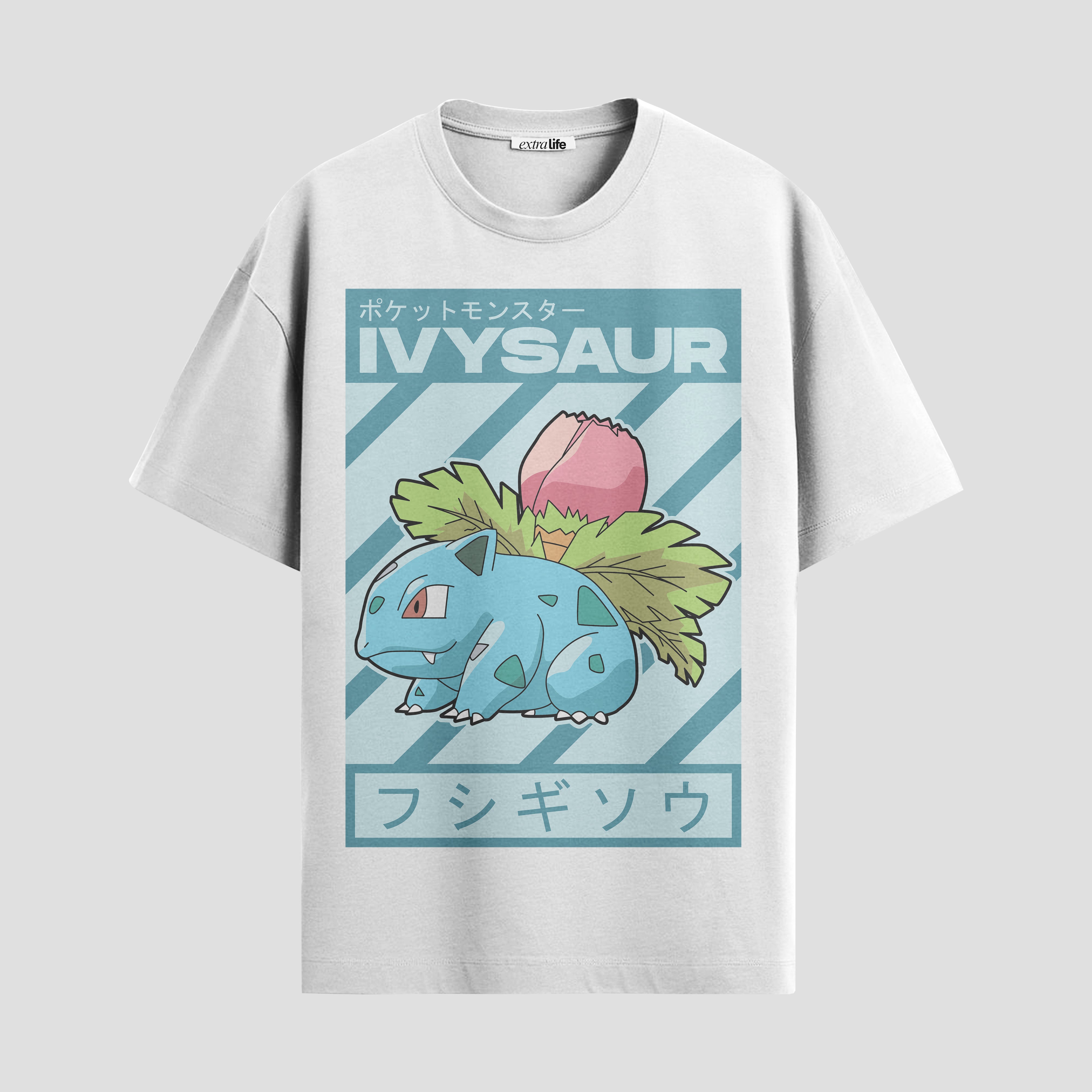 Playera urbana de anime y gaming ExtraLife MX, corte Standard Fit unisex ligero y transpirable en color Deep Black y Pure White, ropa de uso diario para gym y casual.