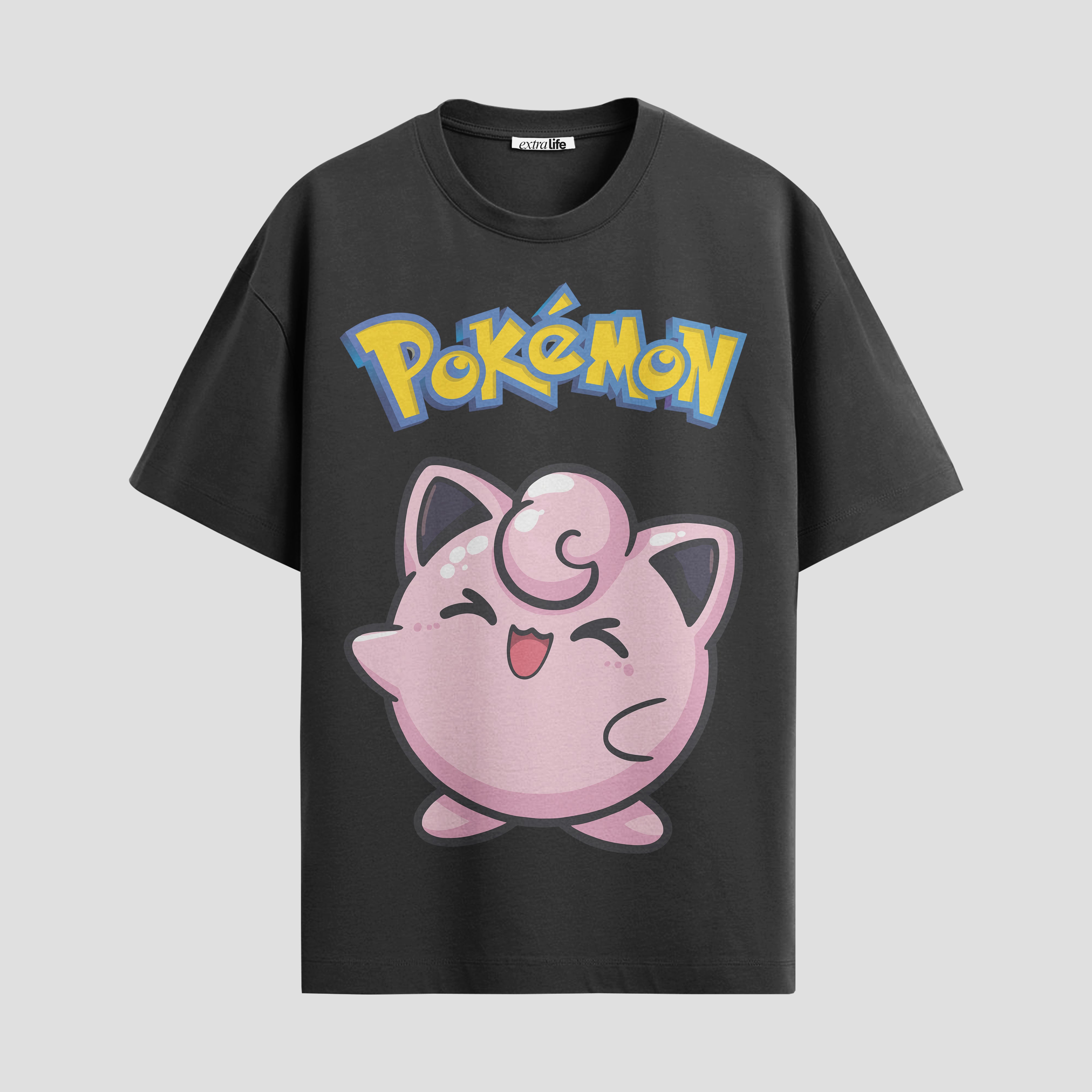 Playera urbana de anime y gaming ExtraLife MX, corte Standard Fit unisex ligero y transpirable en color Deep Black y Pure White, ropa de uso diario para gym y casual.