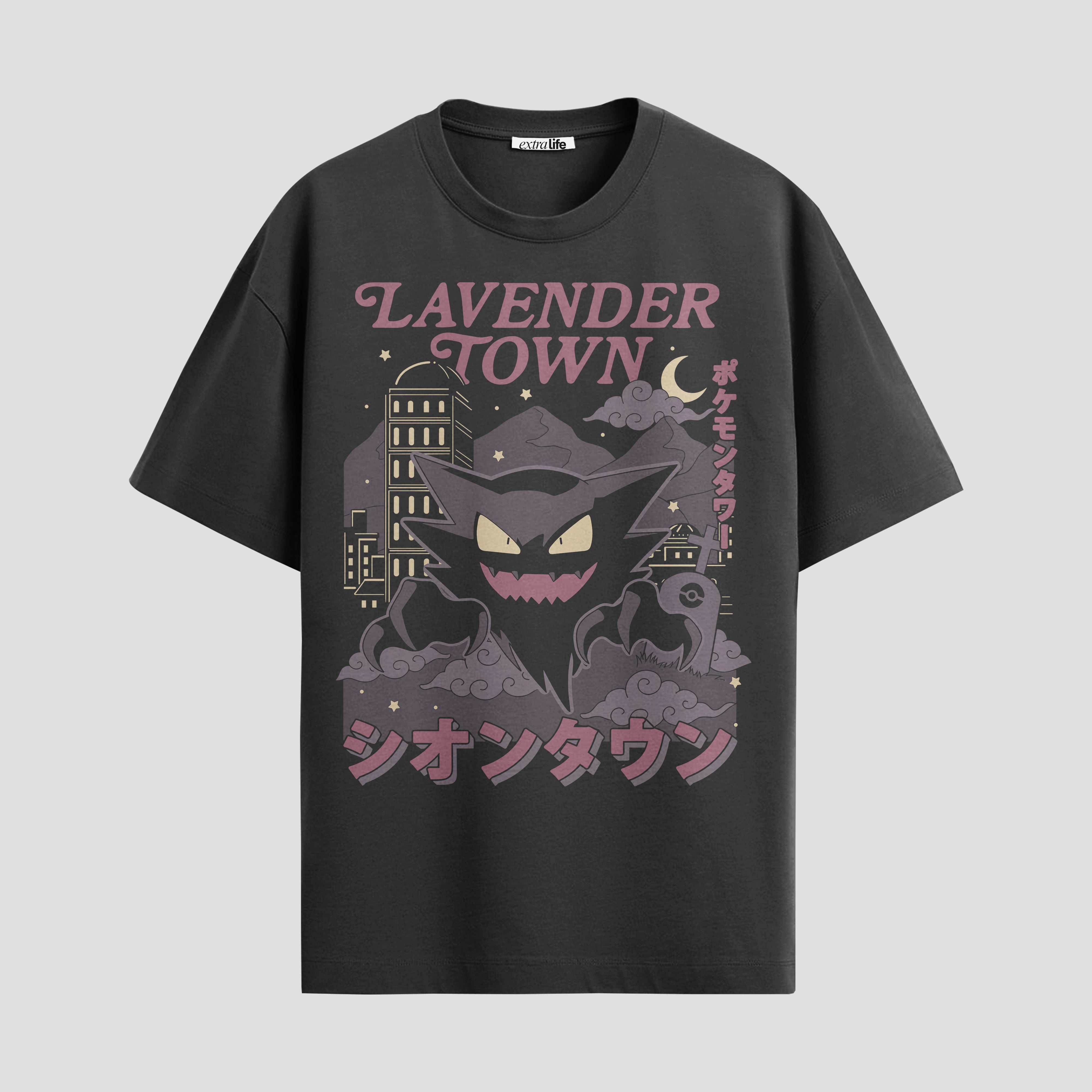 Playera urbana de anime y gaming ExtraLife MX, corte Standard Fit unisex ligero y transpirable en color Deep Black y Pure White, ropa de uso diario para gym y casual.