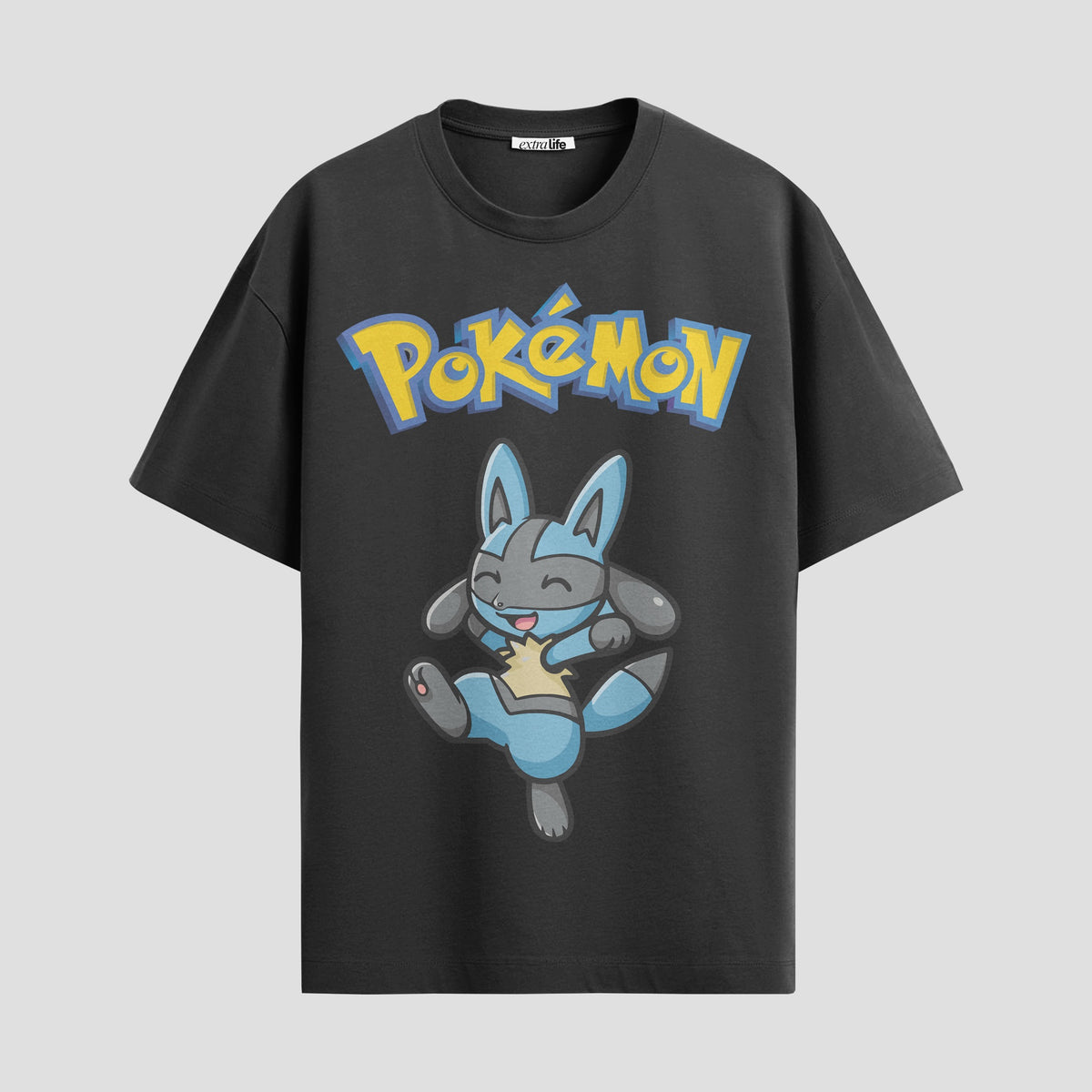 Playera urbana de anime y gaming ExtraLife MX, corte Classic Premium unisex ligero y transpirable en color Deep Black y Pure White, ropa de uso diario para gym y casual.