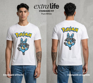 El Mundo Entrenador | El Guerrero del Aura #03518 - Playera Classic Premium | Pure White - Foto en modelo