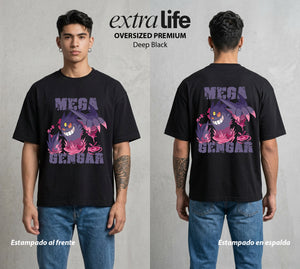 El Mundo Entrenador | La Sombra de la Noche #03522 - Playera Oversized Premium | Deep Black - Foto en modelo