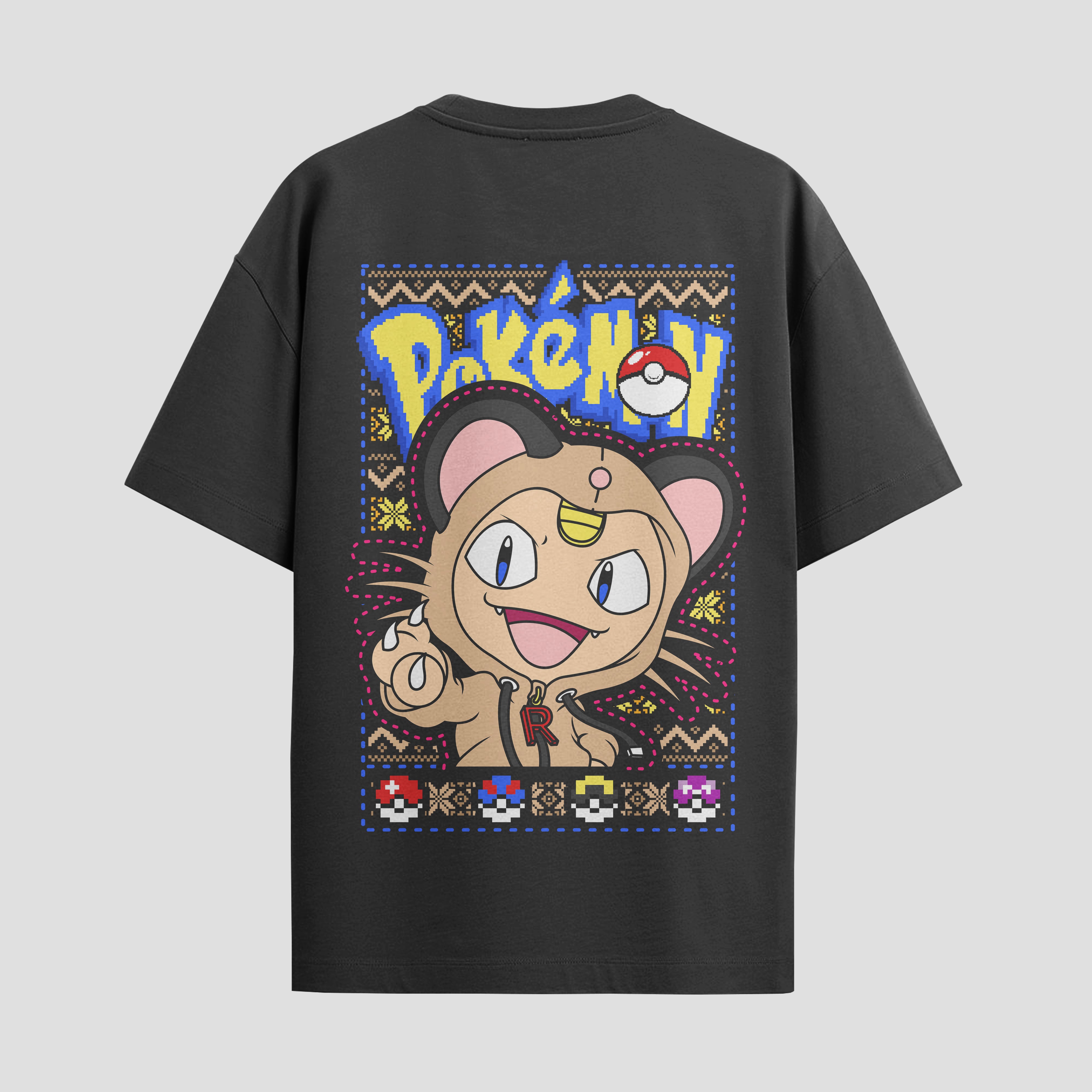 Playera urbana de anime y gaming ExtraLife MX, corte Standard Fit unisex ligero y transpirable en color Deep Black y Pure White, ropa de uso diario para gym y casual.