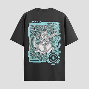 Playera urbana de anime y gaming ExtraLife MX, corte Standard Fit unisex ligero y transpirable en color Deep Black y Pure White, ropa de uso diario para gym y casual.